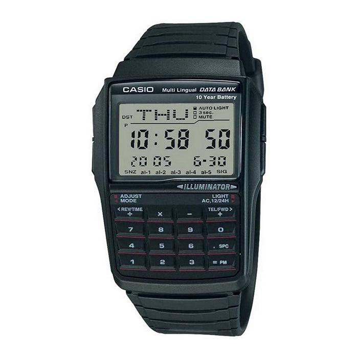 Zegarek Męski Casio DATABANK CALCULATOR Czarny Szary