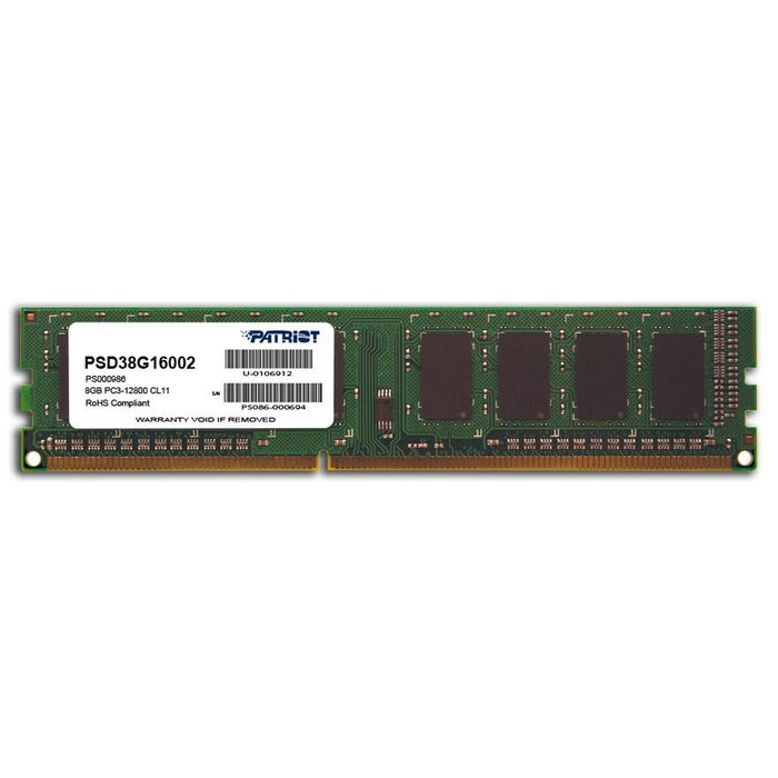 Mémoire RAM Patriot Memory PC3-12800 CL11 8 GB