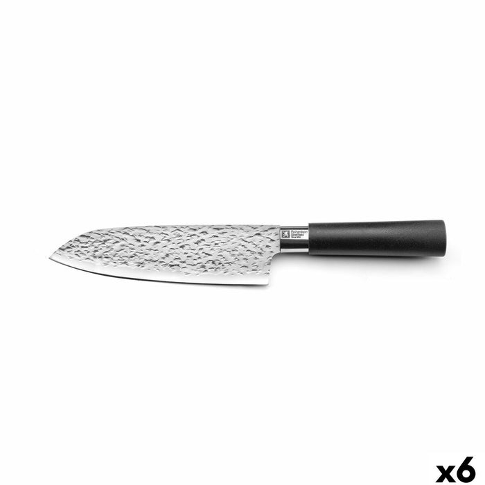 Couteau Santoku Richardson Sheffield Katana Noir Métal Bakélite 17,5 cm (6 Unités)