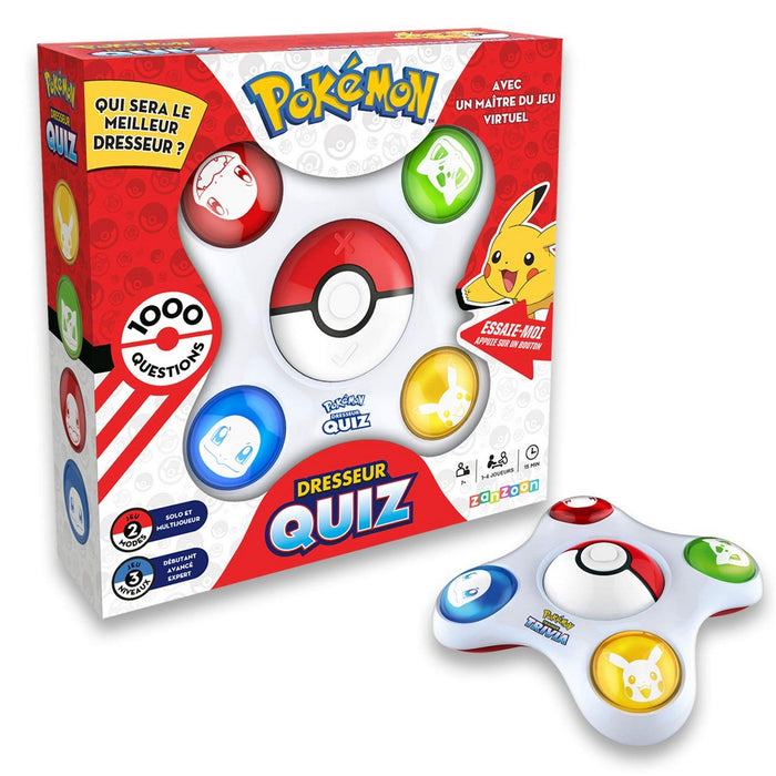 Gra z pytaniami i odpowiedziami Pokémon Bandai Trainer Quiz Elektroniczne Interaktywny (Francuski)