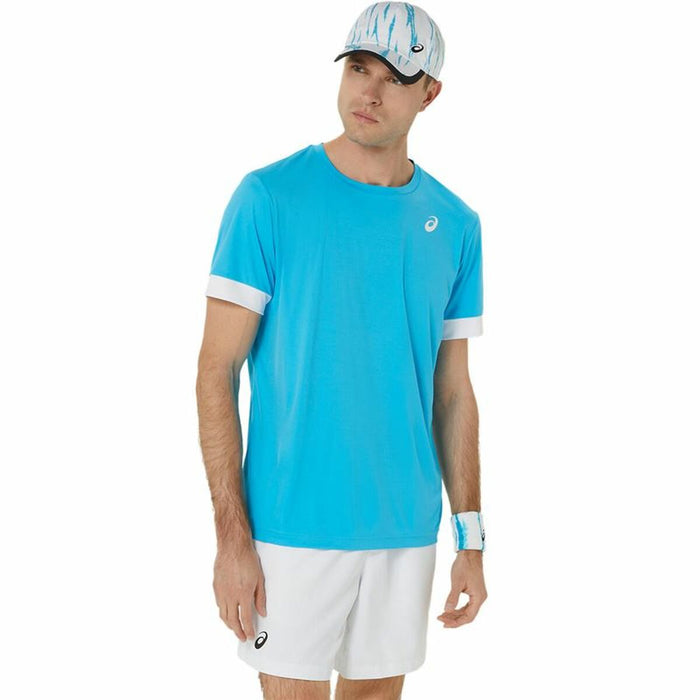 Maillot de Corps de Sport à Manches Coupe Asics Court Ss Top Bleu ciel Tennis