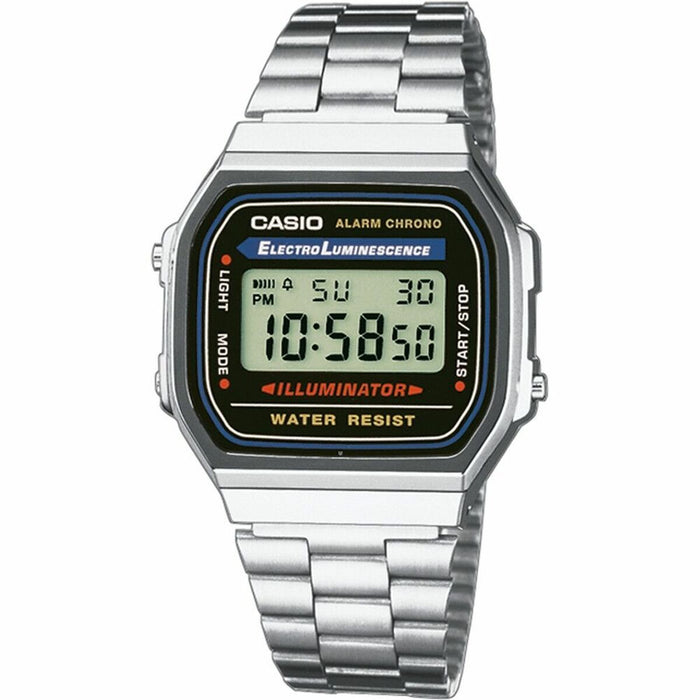 Zegarek Unisex Casio A168WA-1YES Czarny Srebrzysty