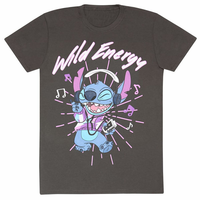 Koszulka z krótkim rękawem Stitch Wild Energy Grafit Unisex