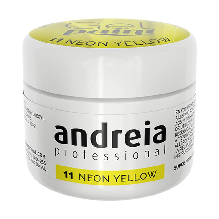 Paznokcie żelowe Andreia Gel Paint 4 ml Żółty Neon