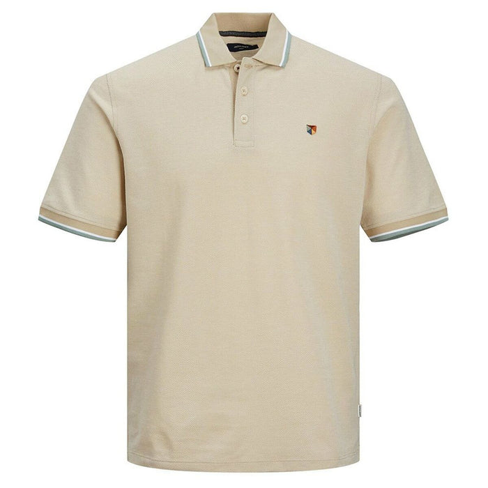 Koszulka Polo z krótkim rękawem Męska Jack & Jones JPRBLUWIN POLO SS NOOS 12169064 Beżowy