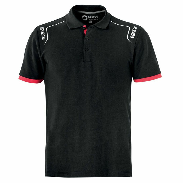 Koszulka Polo z krótkim rękawem Sparco TECH STRETCH Czarny XXL