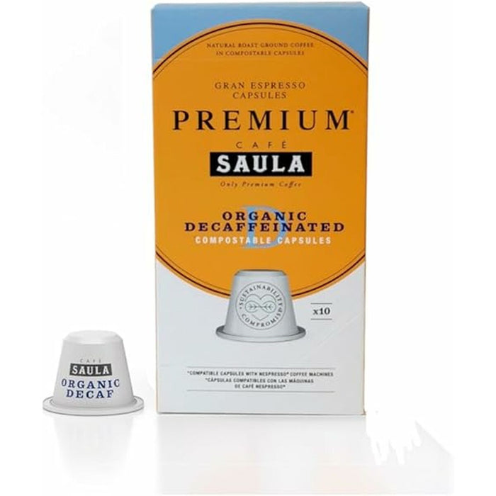 Capsules de café avec étui Saula 30338182 ORGANIC DECAF 10CAP ZERO