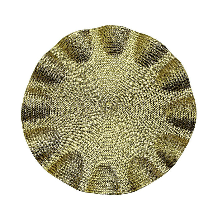 Table Mat Versa Golden Plastic 38 x 38 cm