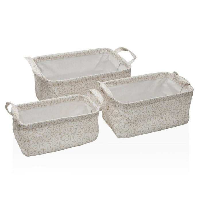 Basket set Versa Serpentine Textile 28 x 18 x 14 cm