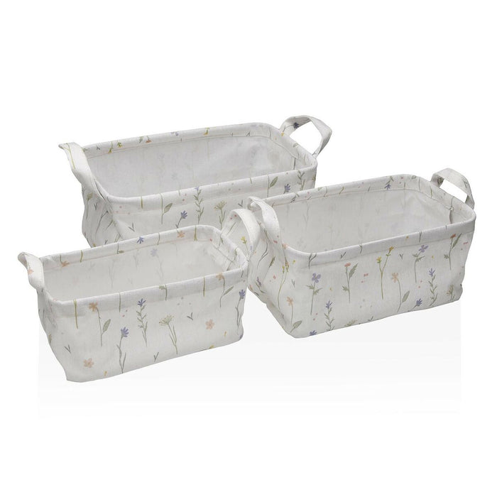 Basket set Versa Laison Textile 28 x 18 x 14 cm