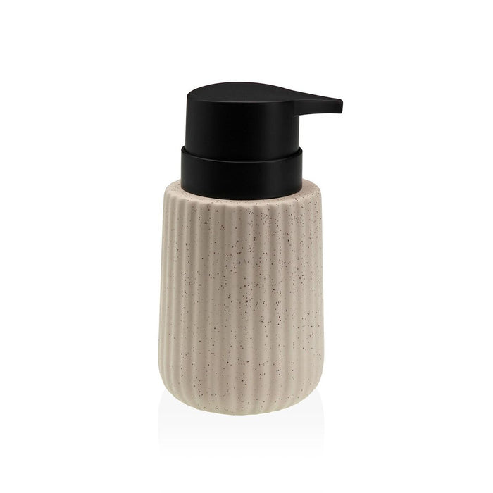 Soap Dispenser Versa Beige Ceramic Bamboo