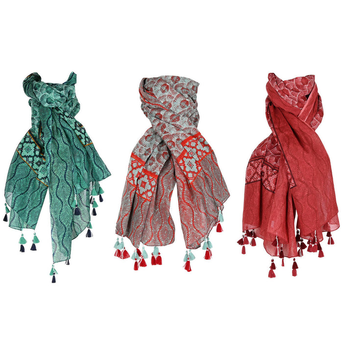 Handkerchief Home ESPRIT Red Green (3 Units)