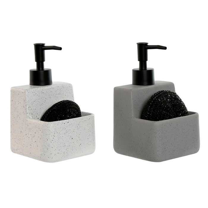 Soap dish Home ESPRIT White Grey ABS Dolomite (2 Units)