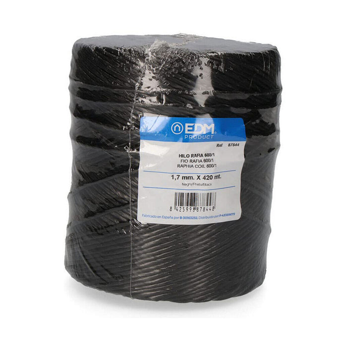 Cotton reel EDM 87844 600/1 Black Raffia