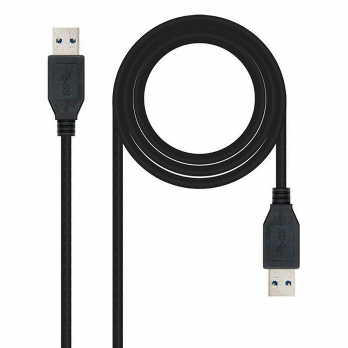 Kabel USB 3.0 A na USB A NANOCABLE 10.01.1002-BK Czarny 2 m (1 Sztuk)