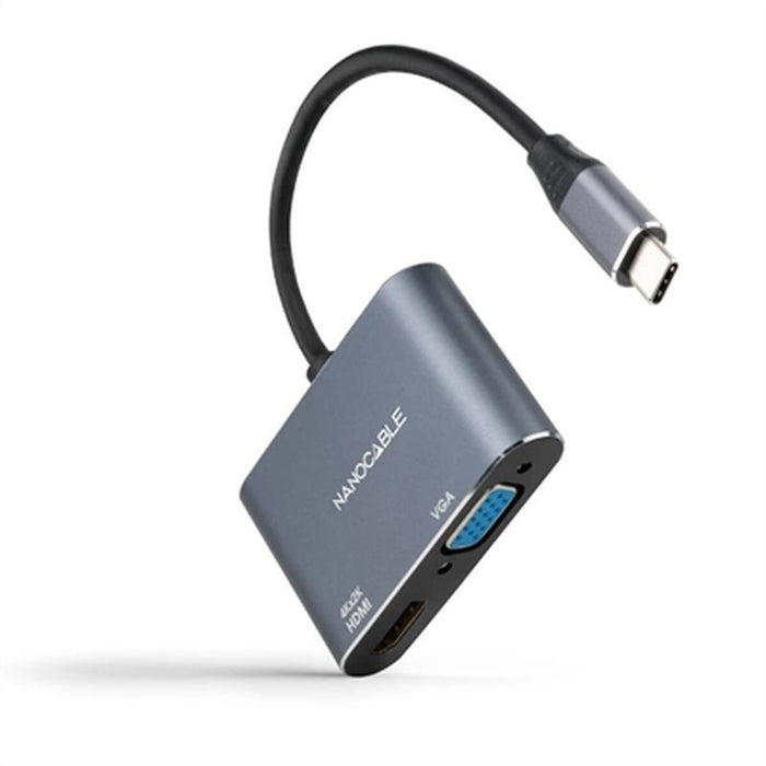 Adapter USB C na VGA/HDMI NANOCABLE 10.16.4303 4K Ultra HD