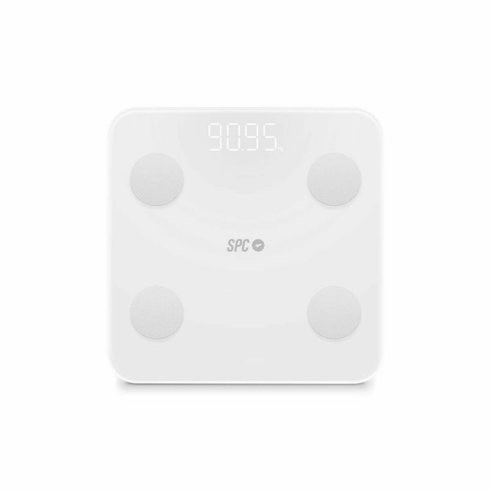 Digital Bathroom Scales SPC ATENEA FIT 3 White Tempered Glass 180 kg 50 x 50 x 28 cm