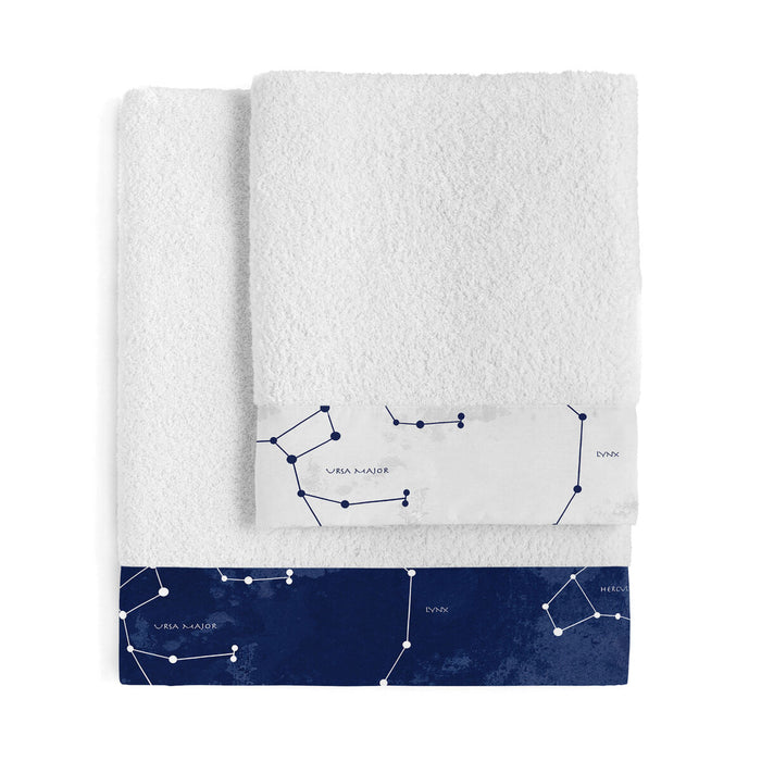 Towel set HappyFriday Blanc Cosmos Multicolour 2 Pieces