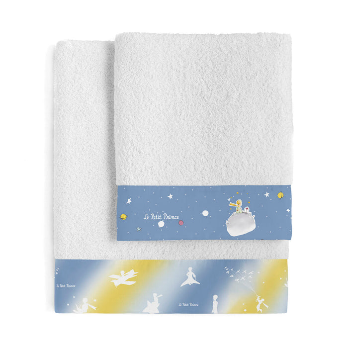 Ensemble de serviettes de toilette HappyFriday Le Petit Prince Univers Multicouleur 2 Pièces