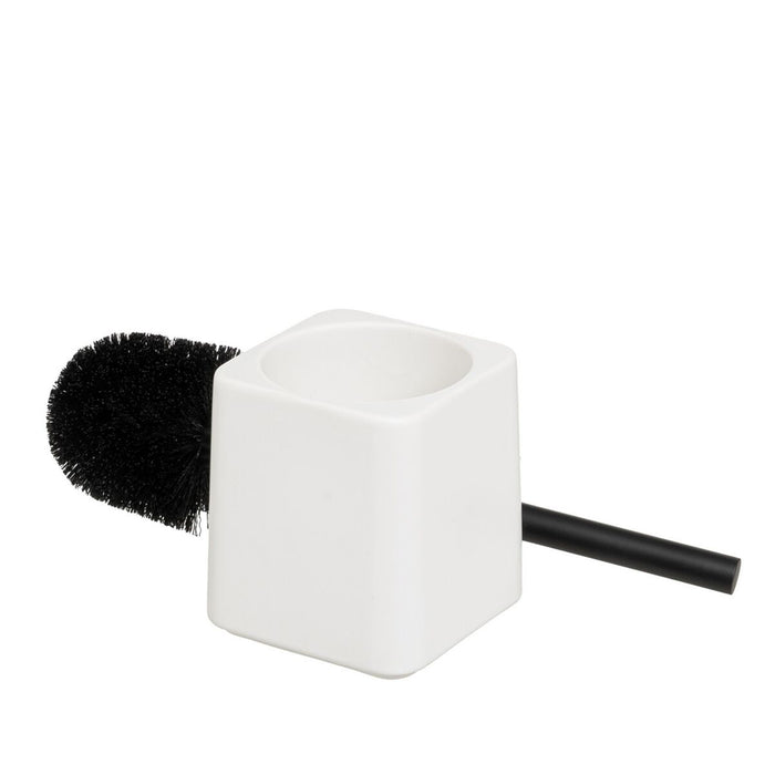 Brosse de salle de wc Blanc Céramique 10 x 10 x 33 cm