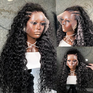 30 Inches Deep Wave Frontal Wig 13x4 4x4 Curly Lace Front Human Hair Wigs For Women Hd Pre Plucked Transparent Lace Front Wigs