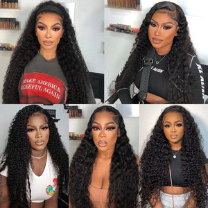 13x6 HD Transparent Deep Wave Lace Front Wigs Human Hair Wigs for Women Glueless Brazilian Virgin Lace Frontal Wigs Human Hai