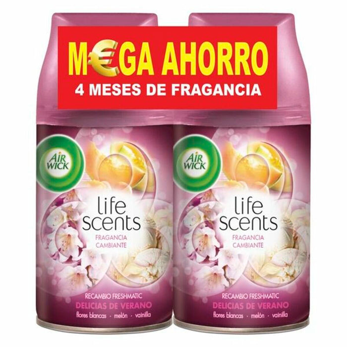 Wkłady zapasowe do elektrycznego odświeżacza powietrza Air Wick Life Scents Summer Delights (2 x 250 ml)