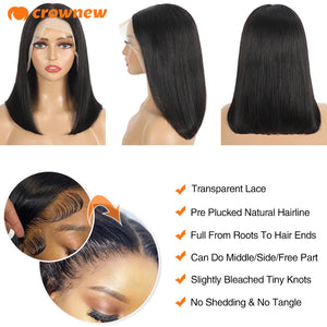 Bob Wig Lace Front Human Hair Wigs Straight Lace Front Wigs Human Hair 13x4 Hd Lace Wig Human Hair Ready To Wear Human Hair Wigs