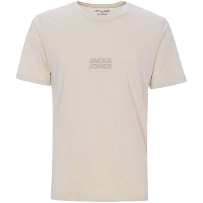 Koszulka z krótkim rękawem Męska Jack & Jones JJORLA TEE SS CREW NEW 12270873 Beżowy