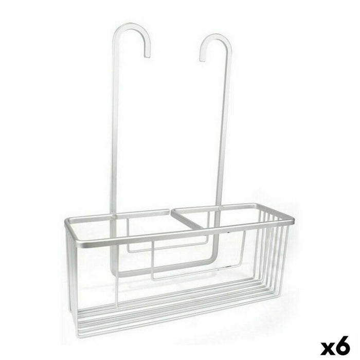 Shower Hanger Confortime Alluma Aluminium Silver 35,7 x 12,7 x 44,5 cm (6 Units)