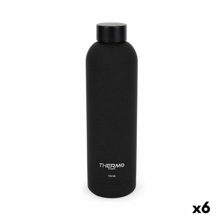 Bouteille Thermique ThermoSport Soft Touch Noir 750 ml (6 Unités)