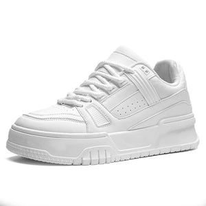 Fashion Versatile White Men Sport Shoes Platform Thick Sole Casual Sneakers  Breathable Lightweight Running Shoes Tennis Shoes