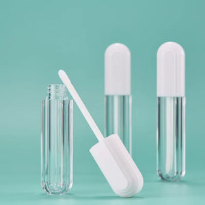 5ml white cover transparent lip gloss bottle lipstick tubes empty lip lacquer packing container