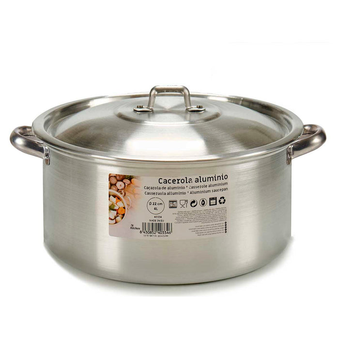 Casserole 8430852403346 4 L Argenté Aluminium