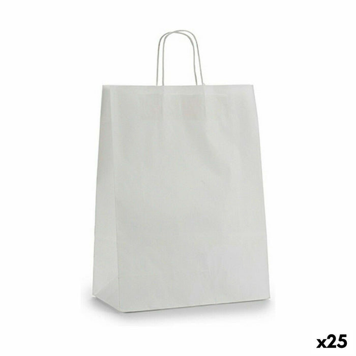 Sac en papier Blanc (32 X 12 X 50 cm) (25 Unités)