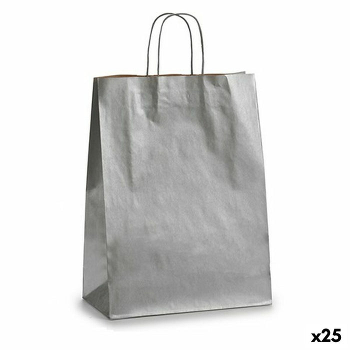 Paper Bag Silver (32 X 12 X 50 cm) (25 Units)