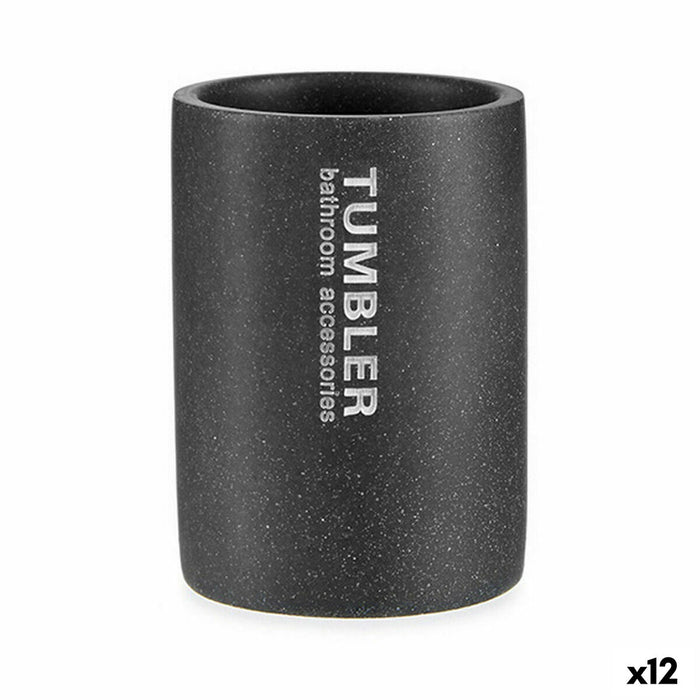 Stojak na szczoteczki do zębów Tumbler Szary Żywica 7,5 x 10,2 x 7,5 cm (12 Sztuk)