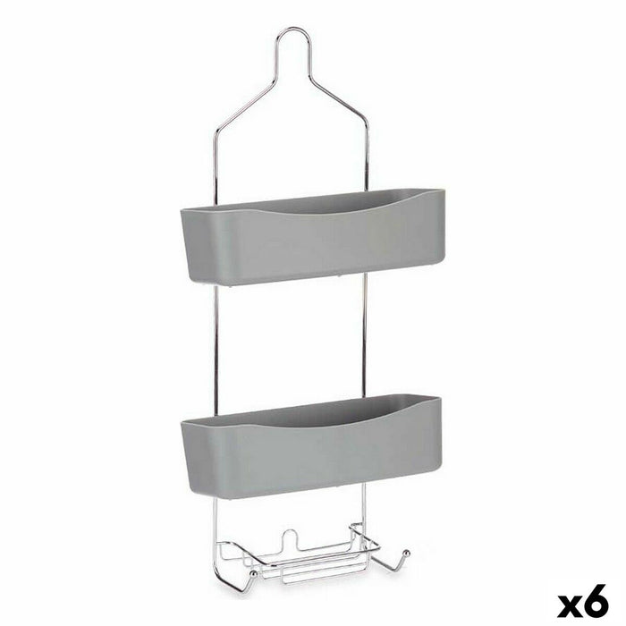 Shower Hanger 28 x 60 x 14 cm Grey Metal Plastic (6 Units)