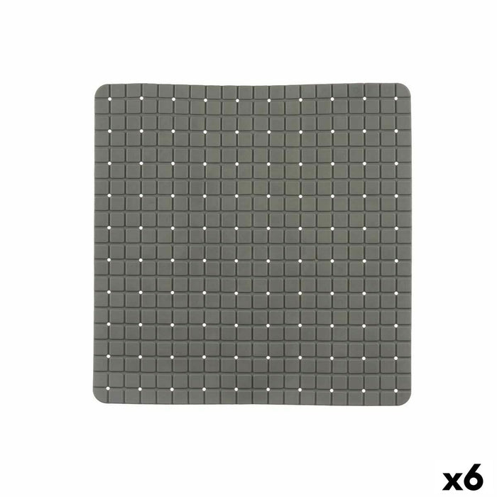 Antypoślizgowa mata prysznicowa Krata Szary PVC 50,3 x 50,3 x 0,7 cm (6 Sztuk)