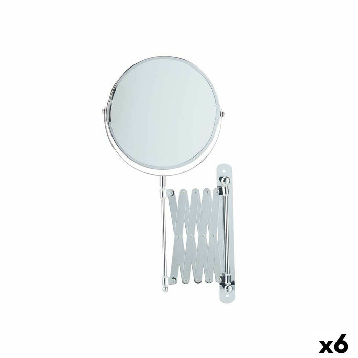 Magnifying Mirror Extendable Ø 17 cm Metal (6 Units)