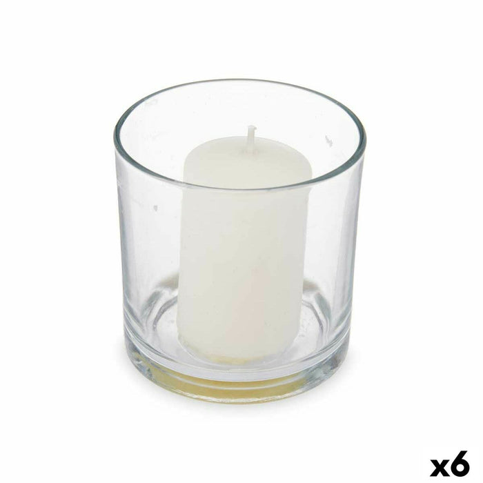 Scented Candle 10 x 10 x 10 cm (6 Units) Glass Cotton