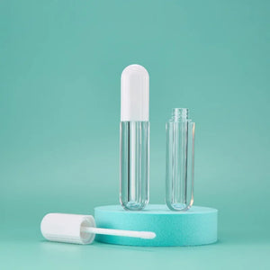 5ml white cover transparent lip gloss bottle lipstick tubes empty lip lacquer packing container