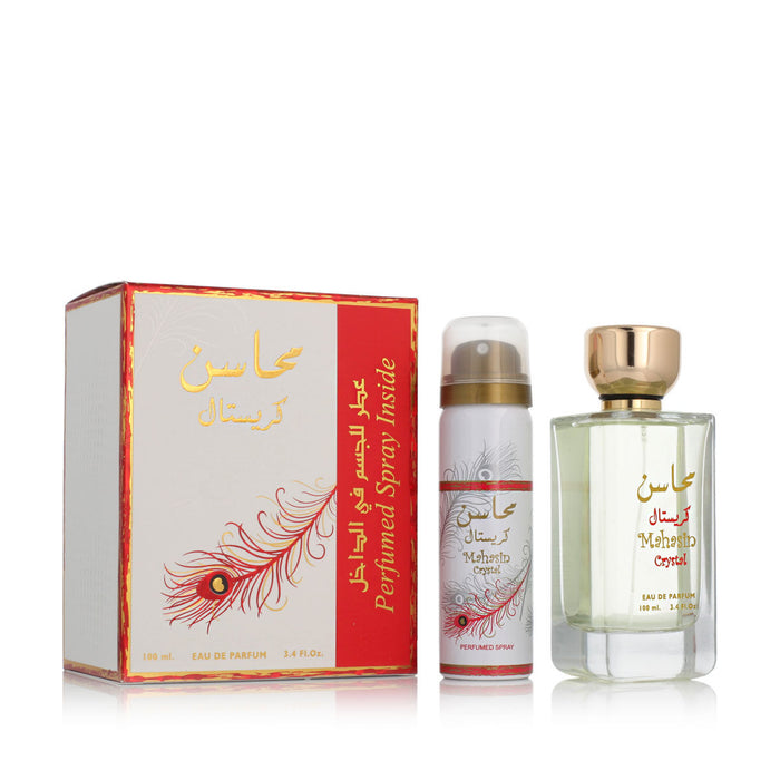 Women's Perfume Set Lattafa Mahasin Crystal EDP 2 Pieces