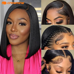 Bob Wig Lace Front Human Hair Wigs Straight Lace Front Wigs Human Hair 13x4 Hd Lace Wig Human Hair Ready To Wear Human Hair Wigs