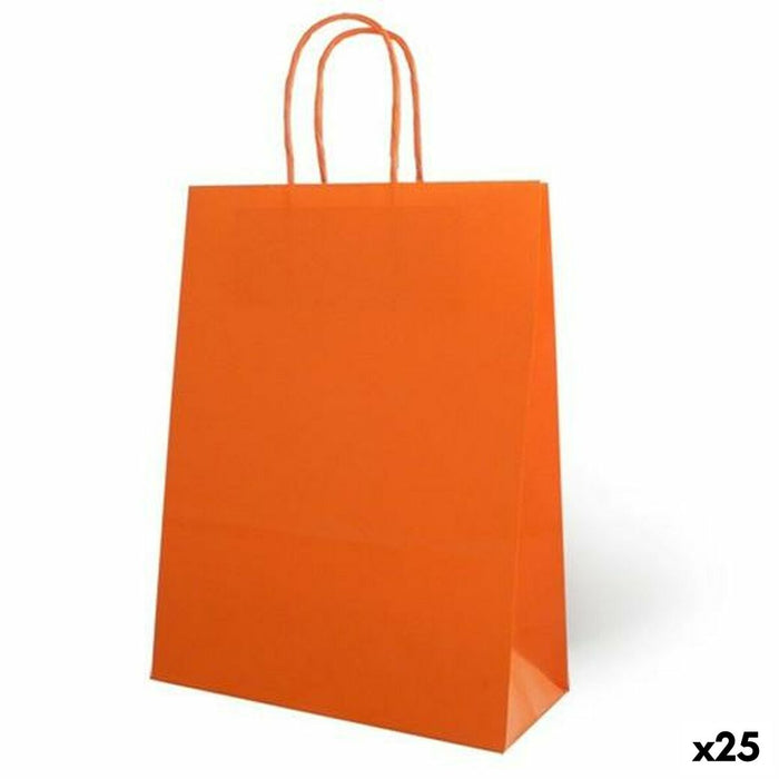 Bags Fama 21 x 11 x 29 cm Orange Paper With handles 25 Units