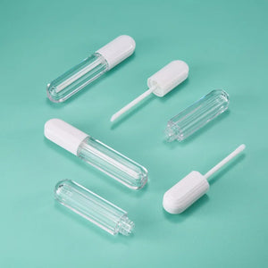 5ml white cover transparent lip gloss bottle lipstick tubes empty lip lacquer packing container