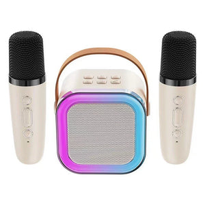 Bluetooth K12 Karaoke Machine Portable 5.3 PA Speaker System with 1-2 Wireless Microphones Home Family Singing Children's Gifts