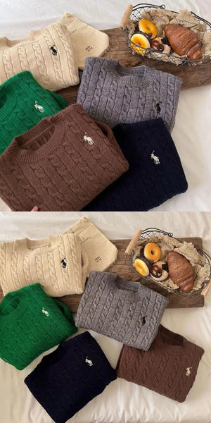 Boys Woolen Sweater Crochet Cotton Knitting 2023 Beauty Warm Thicken Spring Winter Teenagers Tops Children's Clothing