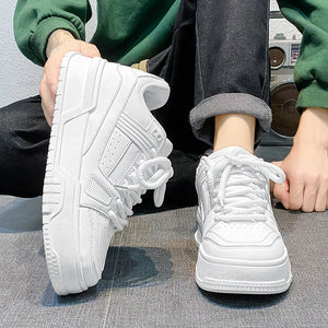 Fashion Versatile White Men Sport Shoes Platform Thick Sole Casual Sneakers  Breathable Lightweight Running Shoes Tennis Shoes