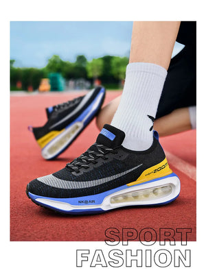 Air Cushion Men Running Shoes Marathon Sports Shoes Breathable Lightweight Sneakers Women Comfortable Athletic Training Shoes